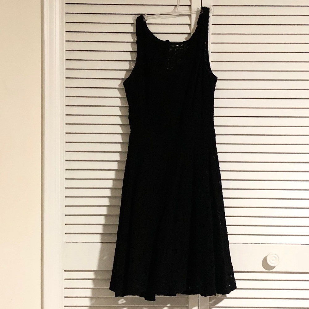 Black laced floral dress